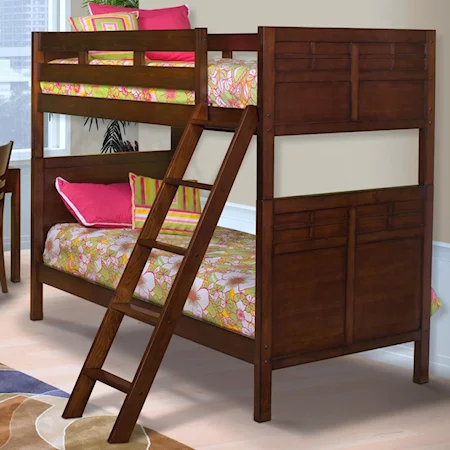 Twin/Twin Bunk Bed with Panel Headboard and Footboard